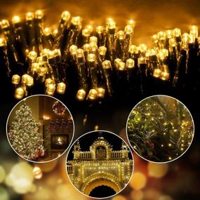 img 3 attached to 🌟 Blingstar Solar Christmas Lights: 200 LED 75ft String Lights with 8 Modes, Waterproof Fairy Lights, Remote Control & Timer for Indoor Outdoor Home Patio Decoration - Warm White Solar Powered Christmas Lights