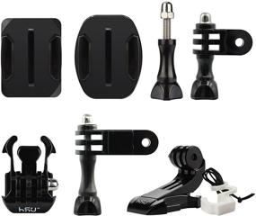 img 4 attached to 📷 HSU GoPro Mounts Kit: Quick Release Buckle, J-Hook Buckle, 3-Way Pivot Arms, Adhesive Mounts & More!