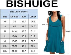 img 2 attached to 👗 Stylish BISHUIGE Women's V Neck T Shirt Dress: Perfect Beach Cover up and Casual Summer Wear