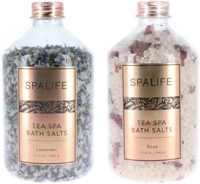 img 4 attached to 🛀 Soothe and Relax with SpaLife Petal-Infused Effervescent Mineral Bath Salts - 2 Pack 17.6 oz. ea (Lavender & Rose)