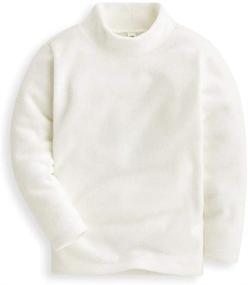 img 4 attached to 👚 Mud Kingdom Fleece Turtleneck Shirts: Girls' Active Clothing for Comfort and Style