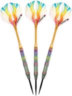 🎯 high-performance elkadart steel tip darts set with rainbow finish, 90% tungsten, storage/travel case included логотип