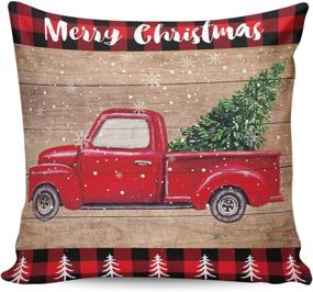 img 4 attached to Christmas Decorative Cushion Pillowcase Buffalo