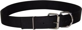 img 2 attached to 🐮 Black Hamilton Deluxe Double Thick Nylon Large Cow Collar - 1-3/4" x 44" Size