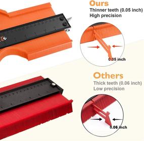 img 1 attached to 🔧 12-Inch Contour Gauge Profile Tool with Adjustable Lock and Ultra Wide Rulers - Perfect Gifts for Men in Carpenter, Woodworking, and Construction - Precisely Copy Irregular Shapes - Simple Duplicator Tool