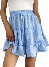 img 4 attached to 🌺 Balasami Women's Ruffled Floral Drawstring Clothing and Skirts