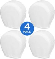 🚗 vinpatio 4-pack waterproof tire covers for rv, truck, suv, trailer | universal fit 36-39 inches | white wheel protectors logo