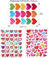 valentine's day love heart stickers - 60 sheets of colorful heart decorative stickers for anniversaries and wedding celebrations logo