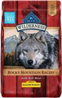 blue buffalo wilderness rocky mountain recipe - high protein, natural adult healthy weight dry dog food with red meat logo