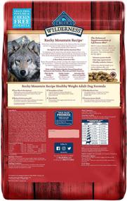 img 3 attached to Blue Buffalo Wilderness Rocky Mountain Recipe - High Protein, Natural Adult Healthy Weight Dry Dog Food with Red Meat