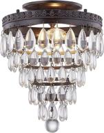 💡 wisbeam semi-flush mount ceiling light, k9 crystal, e12 base, 2-light fixture, bulb not included логотип