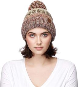 img 2 attached to 🧢 C.C Exclusives Winter Pom Beanie Hat for Women - Seed Stitched Confetti Design (HAT-1816)(HAT-2214)