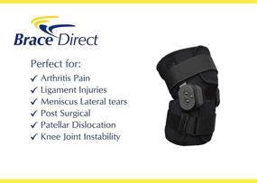 img 2 attached to 🦵 Deluxe Hinged Knee Brace with Compression Knee Wrap for Plus Size Obesity: Joint Pain Relief for Overweight Men & Women from Meniscus Tears, Arthritis Pain | Brace Direct