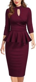 img 3 attached to Miusol Womens Business Sleeve Pencil Women's Clothing in Dresses