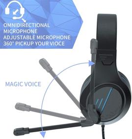 img 2 attached to 🎧 Anivia Gaming Headset – Noise Cancelling Mic, Crystal Gaming Sound for PS4, Xbox One, PC, Mac, Laptop, Mobile – Memory Foam Earpad Headphone