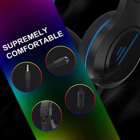 img 1 attached to 🎧 Anivia Gaming Headset – Noise Cancelling Mic, Crystal Gaming Sound for PS4, Xbox One, PC, Mac, Laptop, Mobile – Memory Foam Earpad Headphone