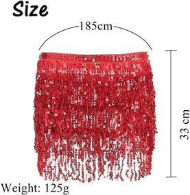 img 3 attached to Relbcy Skirts Tassel Sequins Festival Sports & Fitness in Other Sports