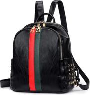 🎒 alovhad stylish pu leather mini backpack for women - cute purse daypack bag, fashionable shoulder bag logo