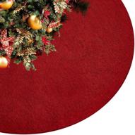 🎄 eilaysyum christmas tree skirt - 48 inches rustic burlap red tree skirt for holiday decorations логотип