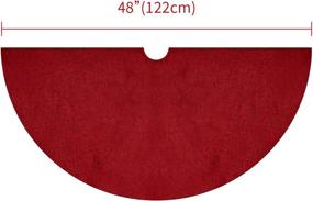 img 2 attached to 🎄 Eilaysyum Christmas Tree Skirt - 48 inches Rustic Burlap Red Tree Skirt for Holiday Decorations