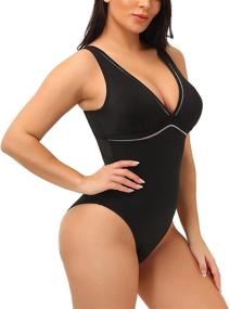 img 1 attached to Wingslove Swimsuit Monokini Training Racerback