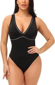 img 4 attached to Wingslove Swimsuit Monokini Training Racerback