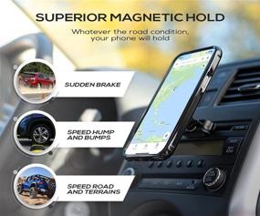 img 1 attached to 📱 Magnetic Air Vent Phone Mount – Hands Free Car Phone Holder with Powerful Magnets, Compatible with iPhone 11 XS Pro Max X Samsung Galaxy S9 S8+ Plus Note - by Mighty Mount