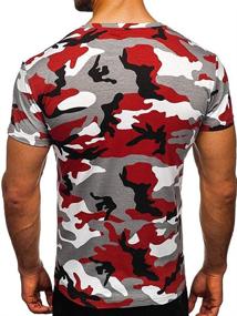 img 1 attached to Camouflage Sleeve Shirts Crewneck Military Men's Clothing and T-Shirts & Tanks
