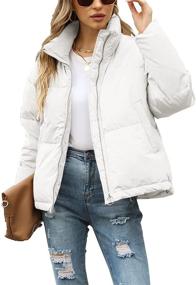 img 4 attached to Pocketed Quilted Puffer Jacket for Women, Women's Clothing in Coats, Jackets & Vests