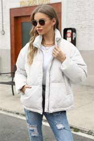 img 1 attached to Pocketed Quilted Puffer Jacket for Women, Women's Clothing in Coats, Jackets & Vests