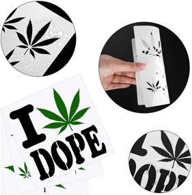 img 2 attached to Reusable Pot Leaf Painting Stencils Set – Triple Pack of Weed Leaf Stencils for DIY Wall Painting Crafts, Decorations, and Art Projects