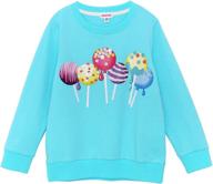 👚 cute patterns solid color toddler girls sweatshirts: long sleeve crew neck tops for ages 3-10 - jeskids t-shirts логотип