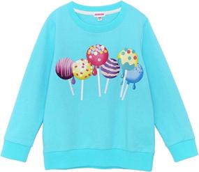 img 4 attached to 👚 Cute Patterns Solid Color Toddler Girls Sweatshirts: Long Sleeve Crew Neck Tops for Ages 3-10 - JESKIDS T-Shirts