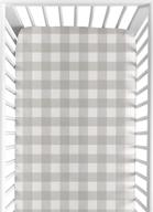 🌲 gray and white rustic farmhouse woodland flannel fitted crib sheet for grey buffalo plaid check collection - unisex baby or toddler bedding - country lumberjack theme by sweet jojo designs logo