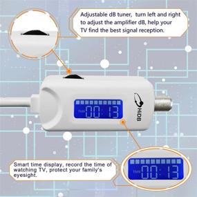 img 3 attached to 📺 25dB High Gain Indoor TV Antenna Amplifier - Low Noise Signal Booster, Clear Pixelated Amplifier, Adjustable dB & Timer, USB Power Supply (White)