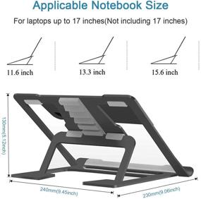img 3 attached to 💻 Оптимизированные аксессуары для ноутбука: регулируемая подставка, вентилируемый эргономичный мульти-угол, дизайн с анти-скольжением.