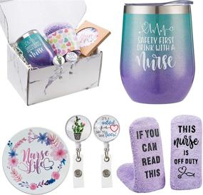 img 4 attached to 🎁 Women's Nurse Gift Box - Appreciation Set for Nurses, Nurse Graduation, Nursing School, Christmas Gifts - Nurse Practitioner, RG Gift - Nurse Wine Tumbler Set