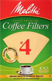 img 4 attached to Melitta #4 Cone Coffee Filters: Natural Brown, 100 Count - For Superior Brewing Results!