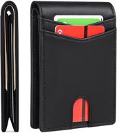 falan mule blocking leather wallets: sleek 👝 men's accessories for wallets, card cases & money organizers logo