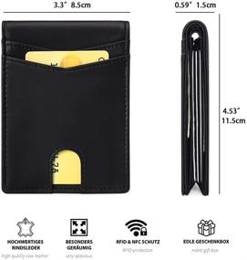 img 2 attached to FALAN MULE Blocking Leather Wallets: Sleek 👝 Men's Accessories for Wallets, Card Cases & Money Organizers