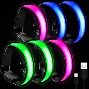 img 4 attached to Skylety Reflective Wristbands Rechargeable Adjustable