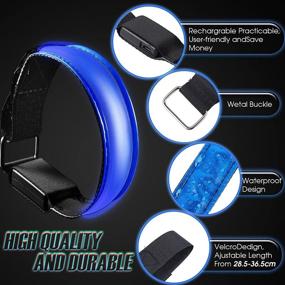 img 1 attached to Skylety Reflective Wristbands Rechargeable Adjustable