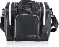 athletico single ball bowling bag with padded holder - fits mens size 14 shoes - convenient tote bag design логотип