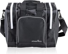 img 4 attached to Athletico Single Ball Bowling Bag with Padded Holder - Fits Mens Size 14 Shoes - Convenient Tote Bag Design