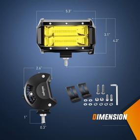 img 3 attached to 🌟 Налайт - Светодиодная панель ZH304 Light Bar 2PCS 5 дюймов 72W 10800 люмена Жёлтая противотуманная и световая панели - Обзор, Особенности и Гарантия на 2 года.