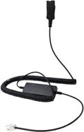 глобальный умный шнур global teck (4ft) - совместимый с наушниками plantronics и addasound qd до rj9 с быстрым отсоединением логотип