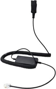 img 4 attached to Глобальный умный шнур Global Teck (4ft) - совместимый с наушниками Plantronics и AddaSound QD до RJ9 с быстрым отсоединением