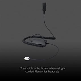 img 1 attached to Глобальный умный шнур Global Teck (4ft) - совместимый с наушниками Plantronics и AddaSound QD до RJ9 с быстрым отсоединением