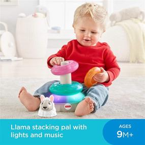 img 2 attached to Познакомьтесь с динамичной игрушкой Fisher-Price Linkimals Lights & Colors Llama - радующая многокрасочная радость!
