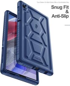 img 1 attached to 🐢 Rugged Navy Blue Poetic Turtleskin Heavy Duty Case for Galaxy Tab A7 Lite 8.7 Inch (SM-T220/T225/T227) - Shockproof Drop Protection Cover with Kids Friendly Silicone, Enhanced SEO